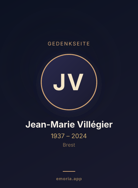 Gedenkportrait von Jean-Marie Villégier