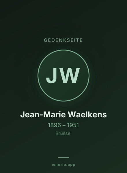 Gedenkportrait von Jean-Marie Waelkens