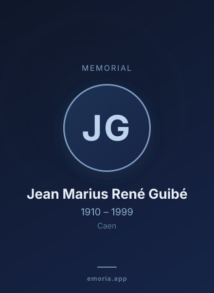 Memorial portrait of Jean Marius René Guibé