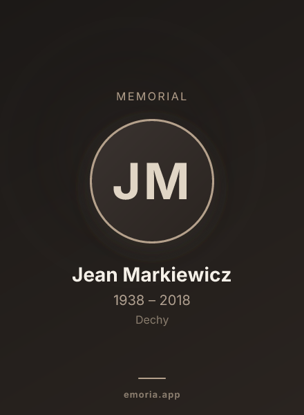Memorial portrait of Jean Markiewicz