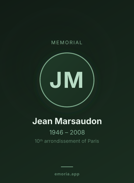 Memorial portrait of Jean Marsaudon