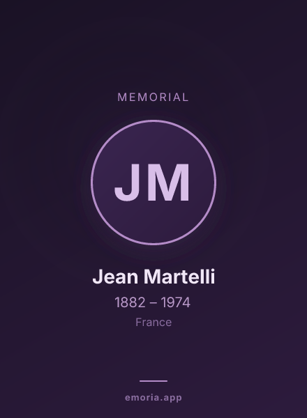 Memorial portrait of Jean Martelli