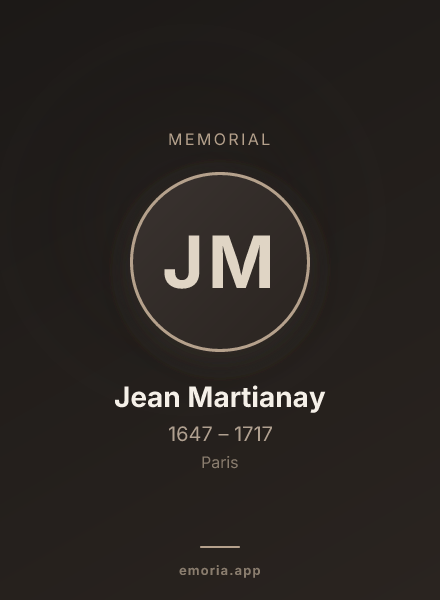 Memorial portrait of Jean Martianay