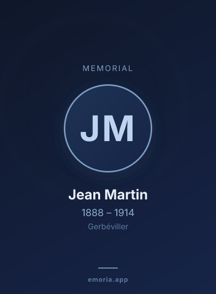 Memorial portrait of Jean Martin
