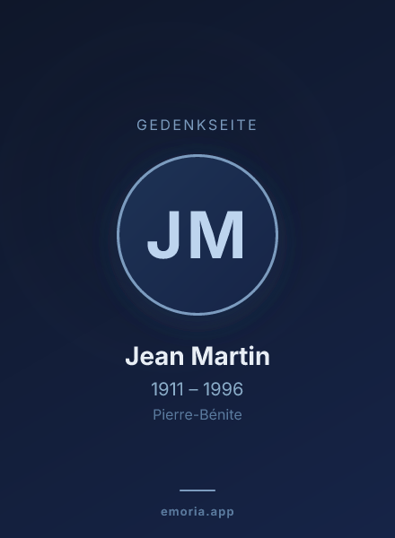 Gedenkportrait von Jean Martin