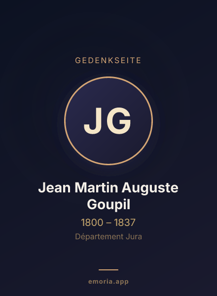 Gedenkportrait von Jean Martin Auguste Goupil