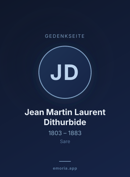 Gedenkportrait von Jean Martin Laurent Dithurbide