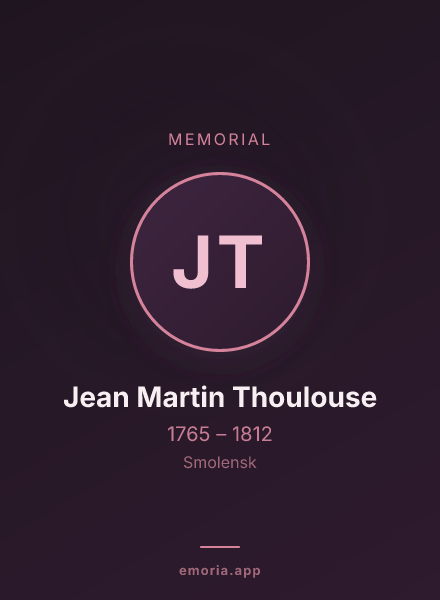 Memorial portrait of Jean Martin Thoulouse
