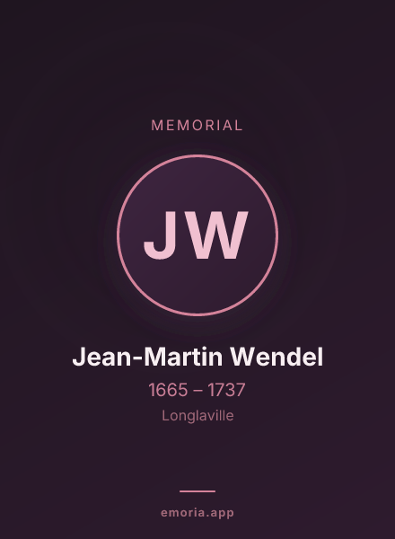 Memorial portrait of Jean-Martin Wendel