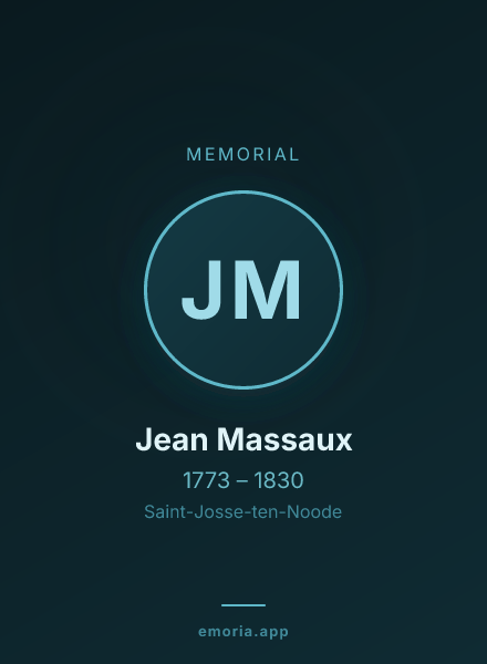 Memorial portrait of Jean Massaux