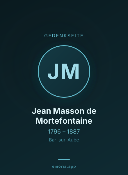 Gedenkportrait von Jean Masson de Mortefontaine