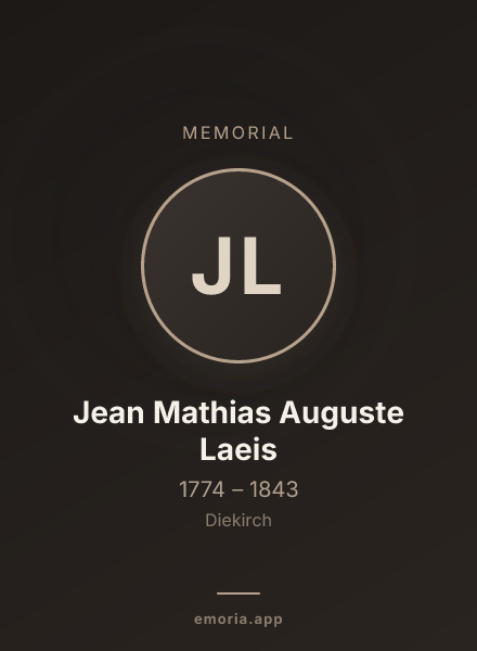 Memorial portrait of Jean Mathias Auguste Laeis