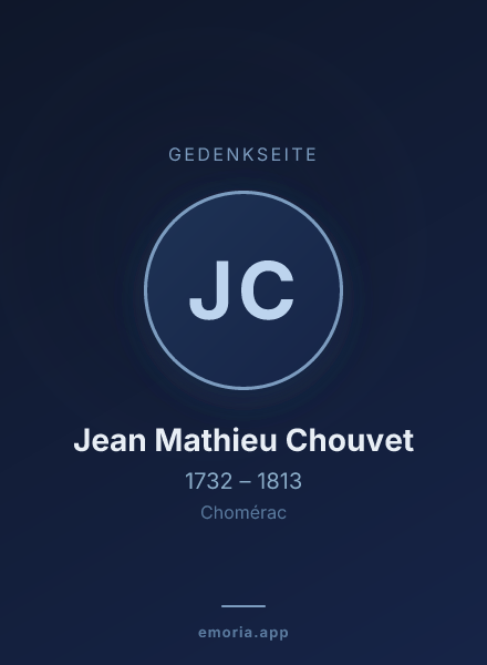 Gedenkportrait von Jean Mathieu Chouvet