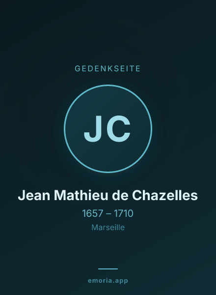 Gedenkportrait von Jean Mathieu de Chazelles