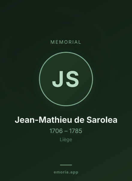 Memorial portrait of Jean-Mathieu de Sarolea