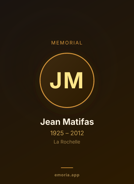 Memorial portrait of Jean Matifas