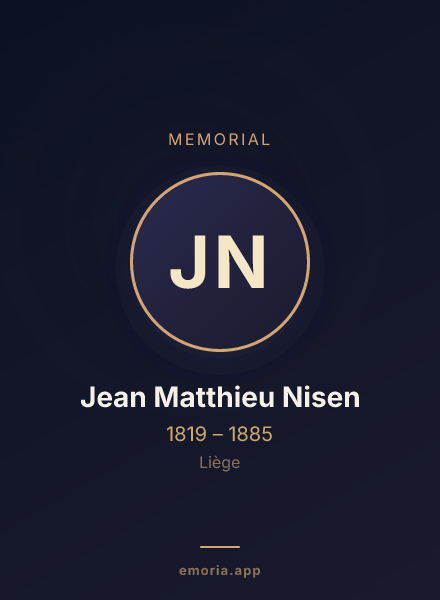 Memorial portrait of Jean Matthieu Nisen