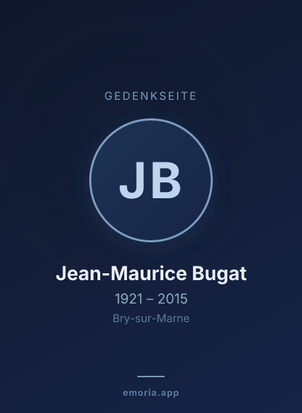 Gedenkportrait von Jean-Maurice Bugat