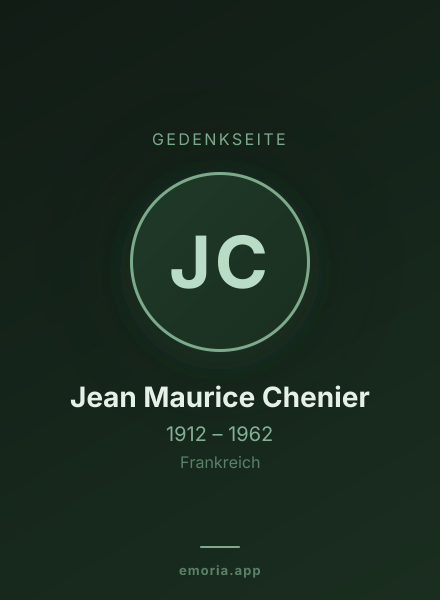 Gedenkportrait von Jean Maurice Chenier
