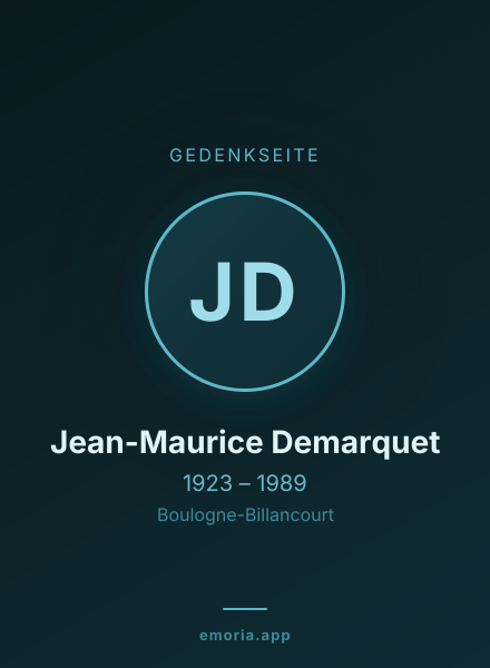 Gedenkportrait von Jean-Maurice Demarquet