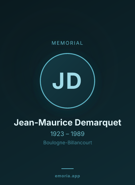 Memorial portrait of Jean-Maurice Demarquet