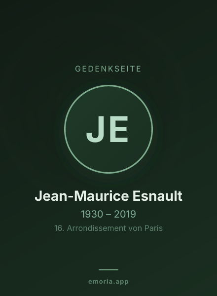 Gedenkportrait von Jean-Maurice Esnault