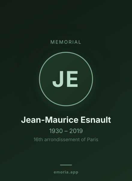Memorial portrait of Jean-Maurice Esnault