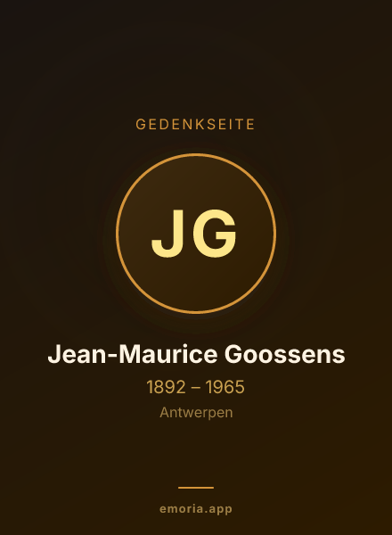 Gedenkportrait von Jean-Maurice Goossens