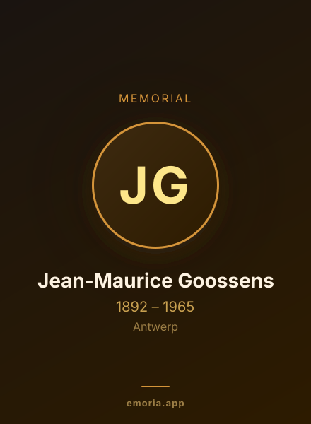 Memorial portrait of Jean-Maurice Goossens