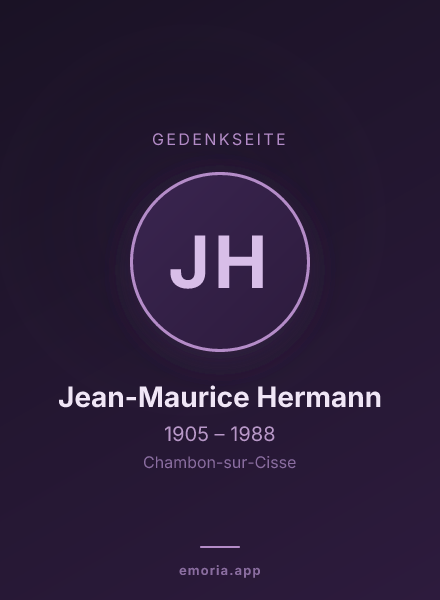 Gedenkportrait von Jean-Maurice Hermann