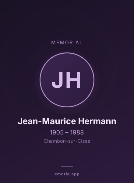 Memorial portrait of Jean-Maurice Hermann