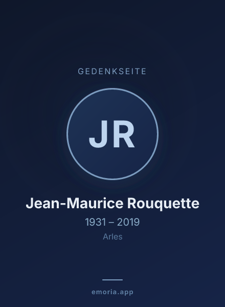 Gedenkportrait von Jean-Maurice Rouquette