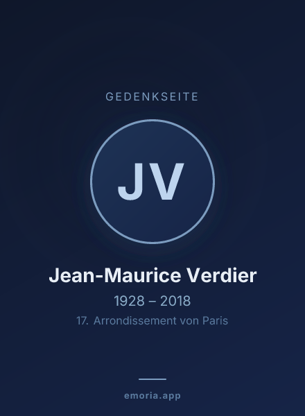 Gedenkportrait von Jean-Maurice Verdier