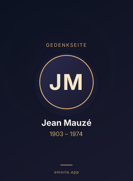 Gedenkportrait von Jean Mauzé