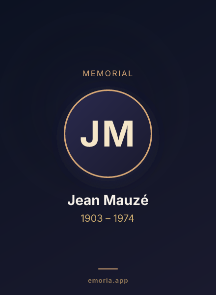 Memorial portrait of Jean Mauzé