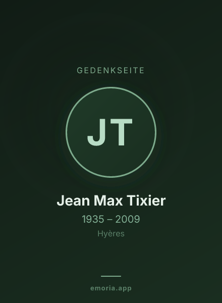 Gedenkportrait von Jean Max Tixier