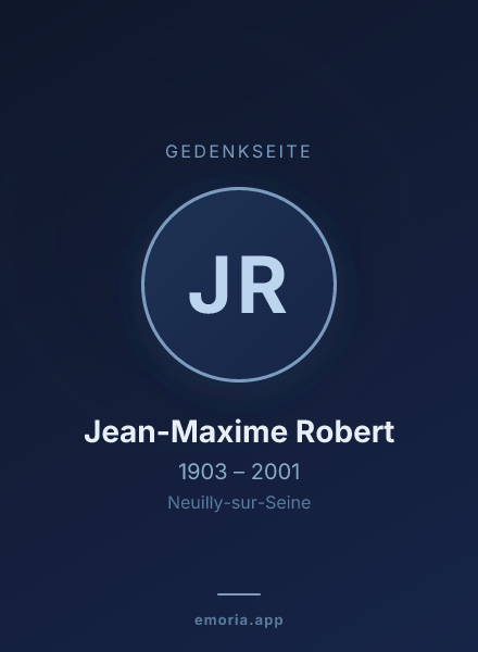 Gedenkportrait von Jean-Maxime Robert