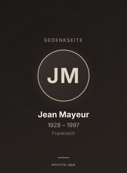 Gedenkportrait von Jean Mayeur