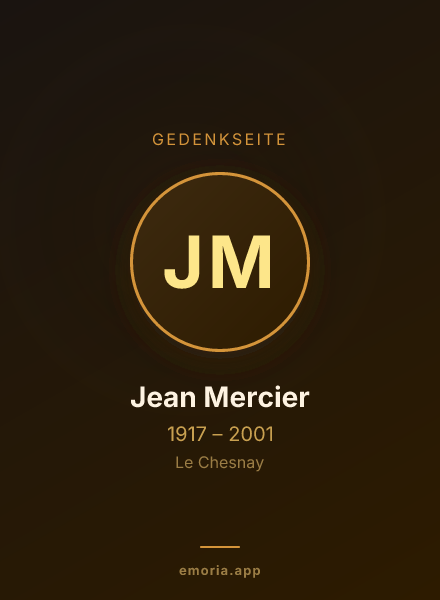 Gedenkportrait von Jean Mercier