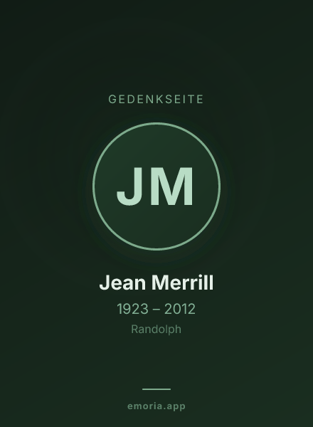 Gedenkportrait von Jean Merrill