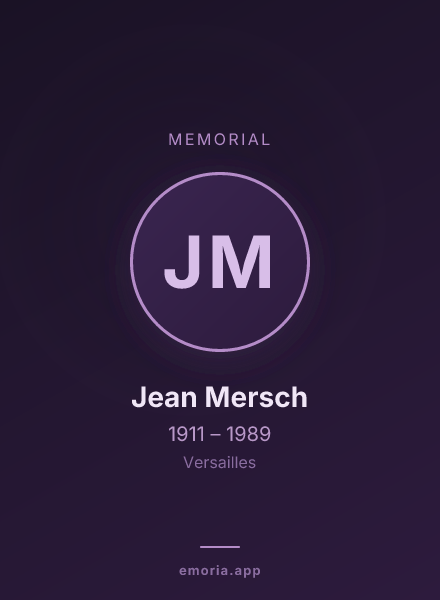 Memorial portrait of Jean Mersch