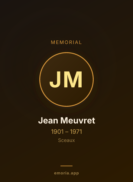 Memorial portrait of Jean Meuvret