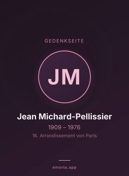 Gedenkportrait von Jean Michard-Pellissier