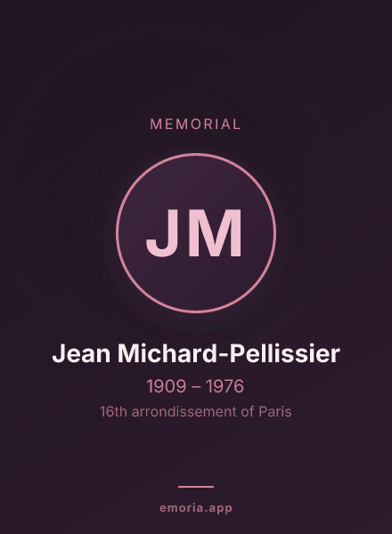 Memorial portrait of Jean Michard-Pellissier