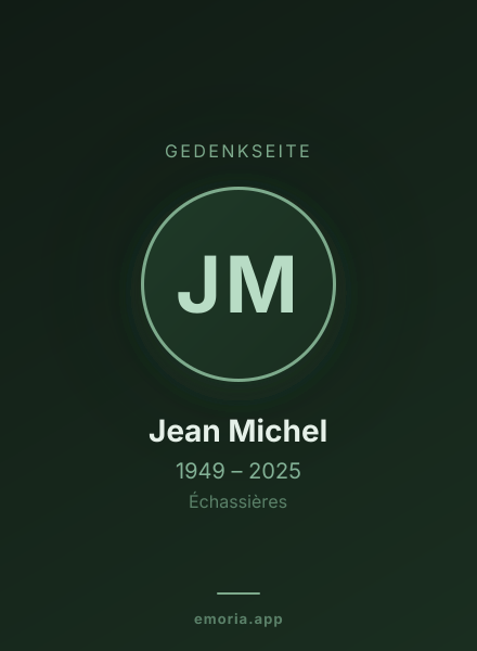 Gedenkportrait von Jean Michel