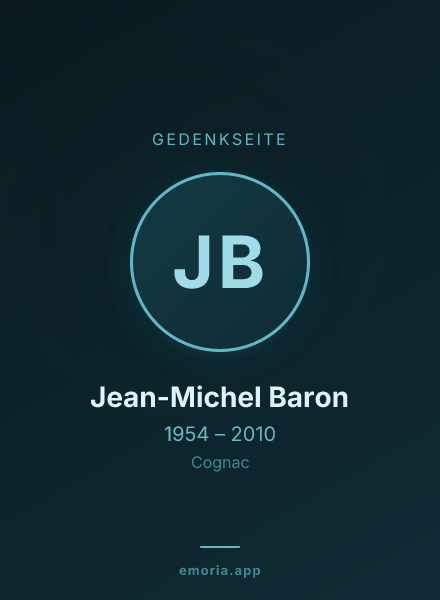 Gedenkportrait von Jean-Michel Baron