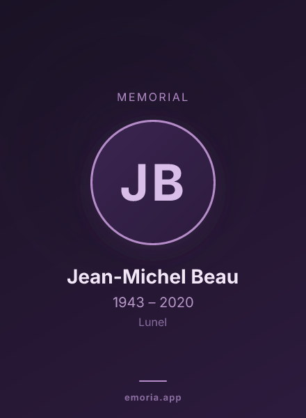 Memorial portrait of Jean-Michel Beau