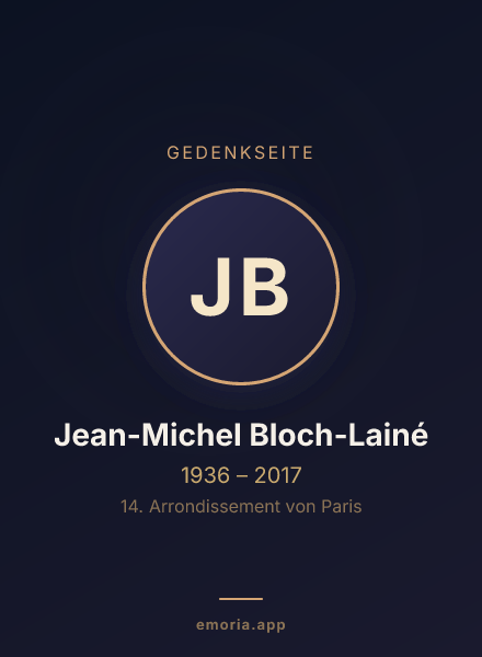Gedenkportrait von Jean-Michel Bloch-Lainé