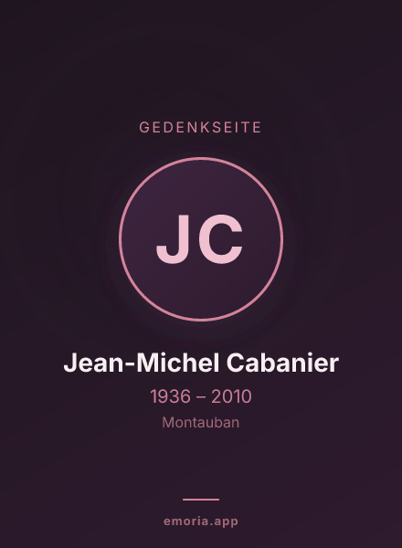 Gedenkportrait von Jean-Michel Cabanier