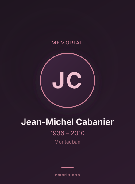 Memorial portrait of Jean-Michel Cabanier